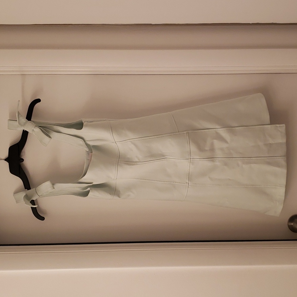 Nwt, Cinq a sept mint green bow detail fit and flare dress. - Picture 2 of 8